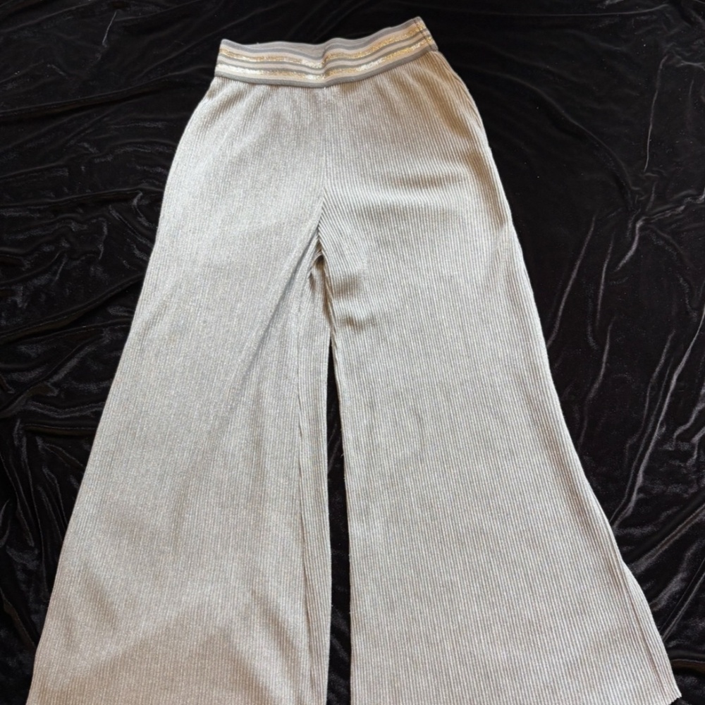 ett:twa by Anthropologie shimmer palazzo pants XS